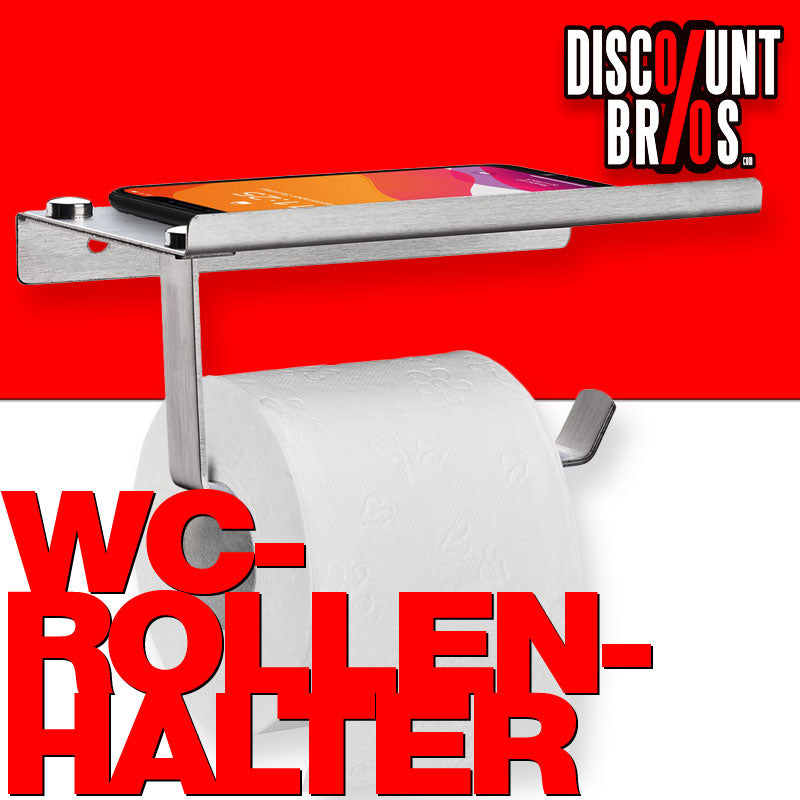 Toilettenpapierhalter WC-PAPIER-HALTER mit Ablage aus Edelstahl