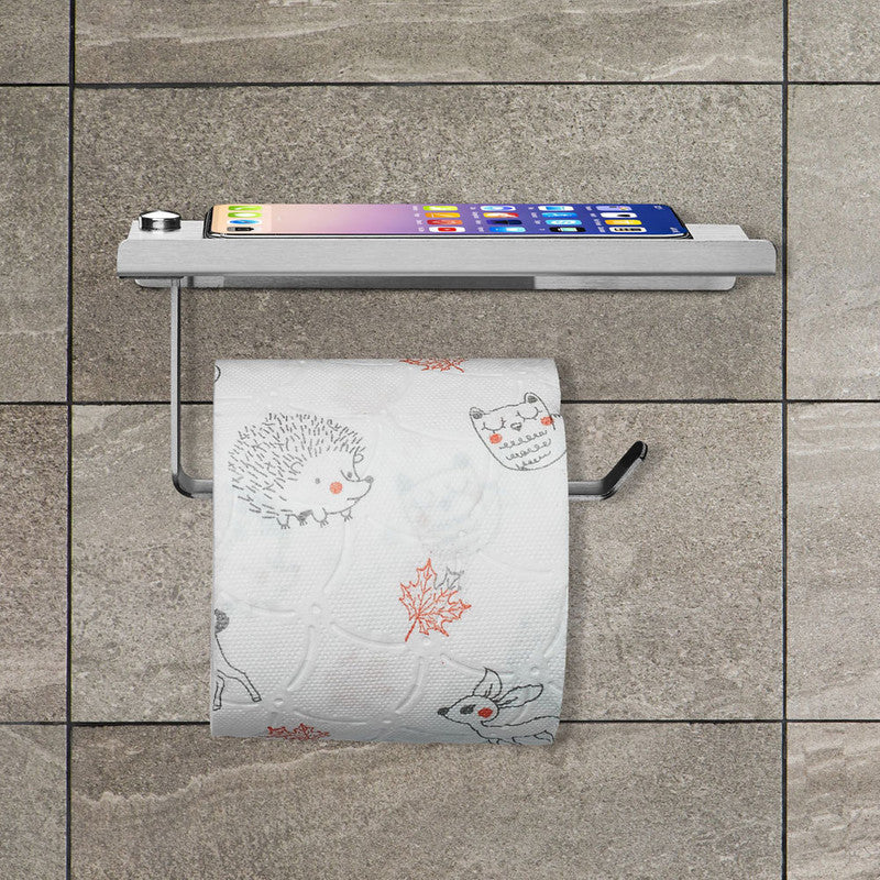 Toilettenpapierhalter WC-PAPIER-HALTER mit Ablage aus Edelstahl