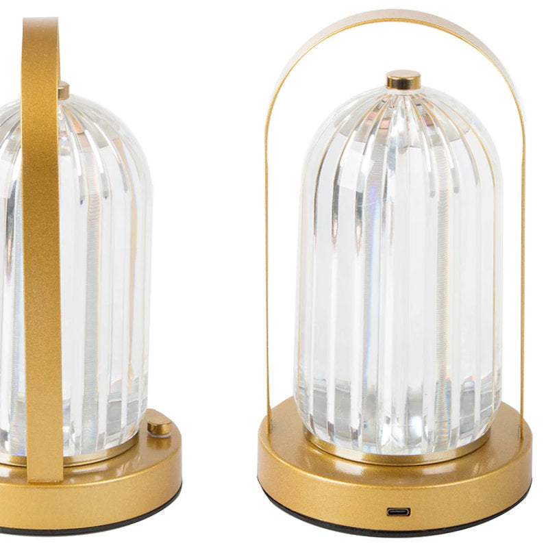 Akku Tischleuchte KRISTALL LED TISCHLAMPE mit Touch – 3 Lichtmodi