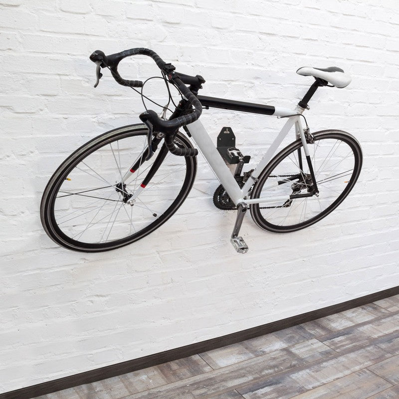 Wand-Fahrradhalterung VELOSTÄNDER Fahrrad WANDHALTERUNG Fahrradständer Veloaufhängung für Pedale + 2× Wandschutz SCHWARZ