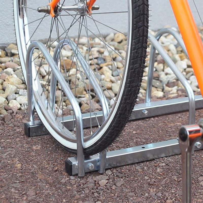 8-er VELOSTÄNDER verchromt Fahrradständer für Boden- & Wandmontage