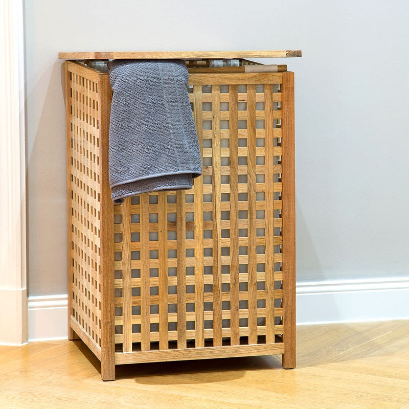 Wäschetruhe Wäschebox WÄSCHEKORB Wäschesammler Walnuss