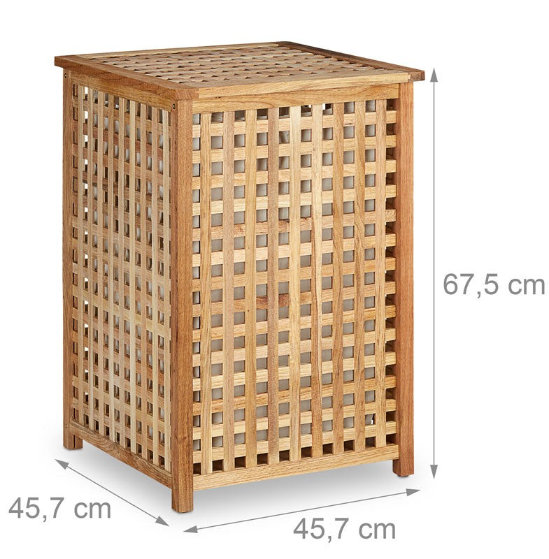 Wäschetruhe Wäschebox WÄSCHEKORB Wäschesammler Walnuss
