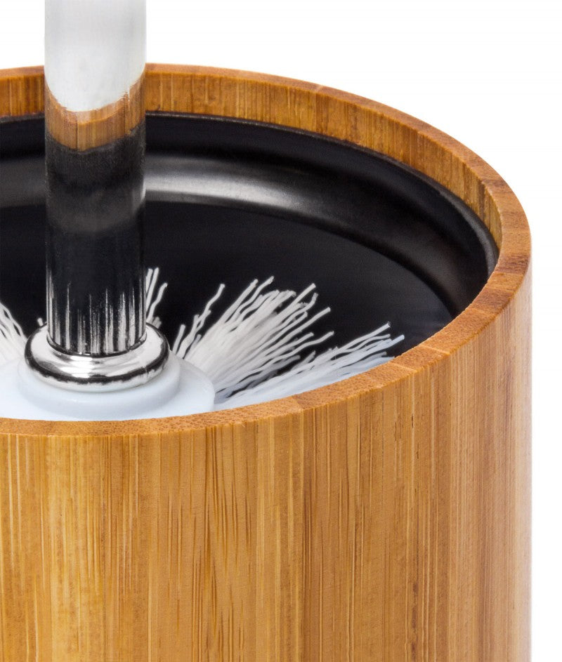 WC-Garnitur Toilettenbürste WC-BÜRSTE mit Halter aus Bambus