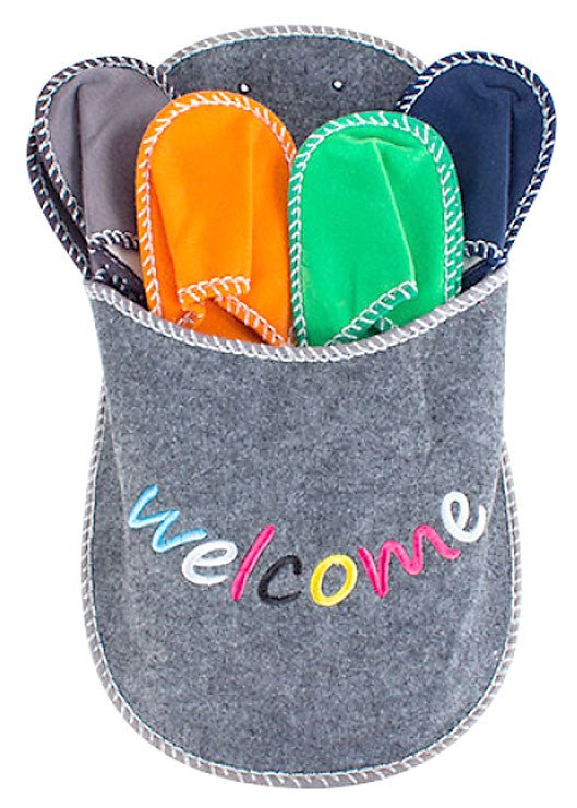 Gäste HAUSSCHUHE Welcome Finken Filz 9-tlg. Set