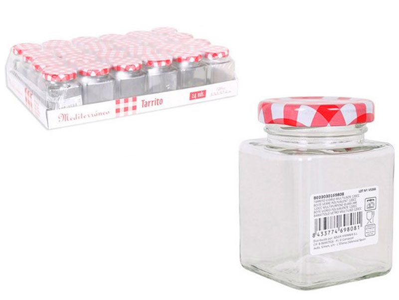 10er-Set 120ml EINMACHGLÄSER Einmachglas Konfitürenglas GLAS WÜRFEL ECKIG