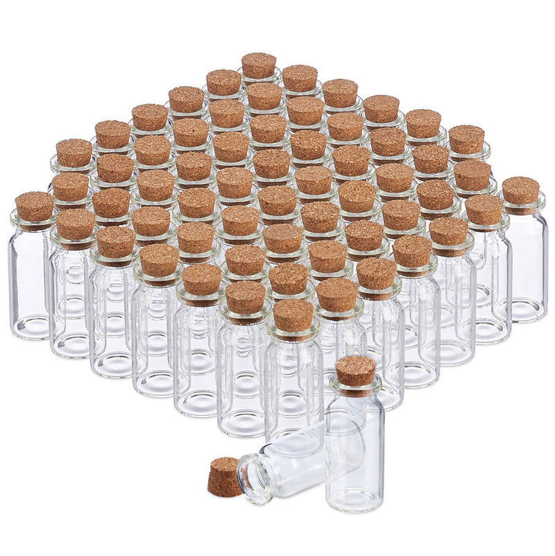 Mini GLASFLASCHEN Glasfläschchen Flasche mit KORKEN 60er-Set 10ml
