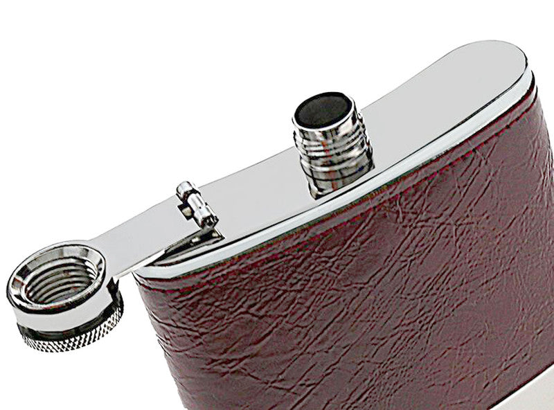 FLACHMANN aus Edelstahl mit Kunstleder 200ml