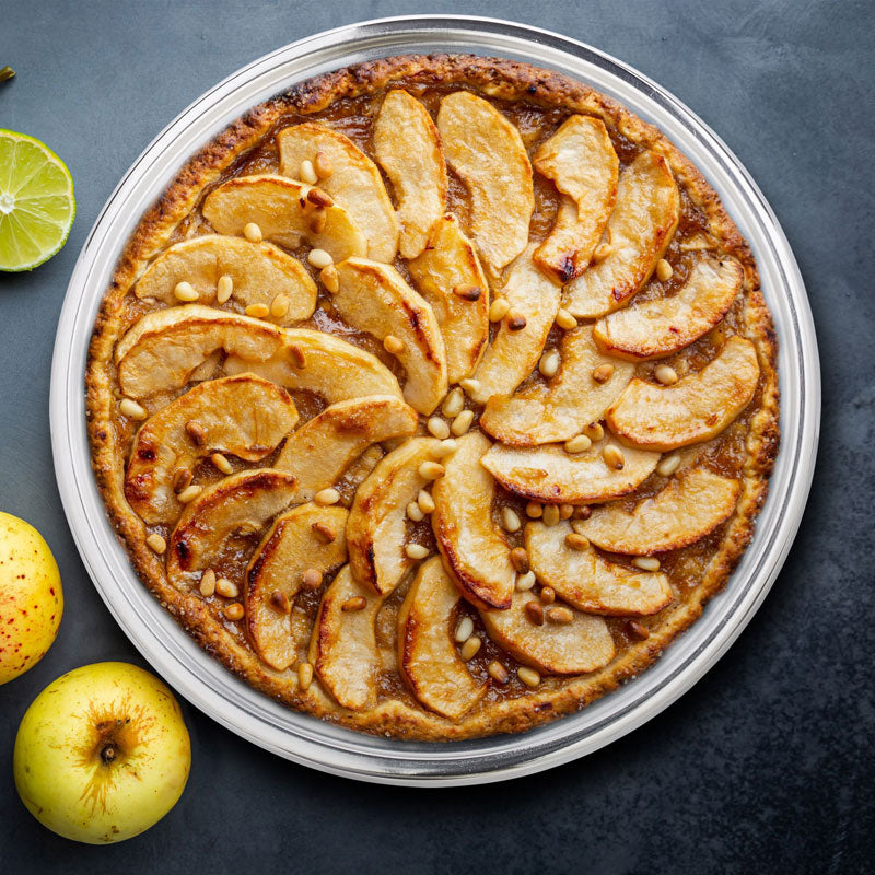 Drehbare Kuchenservierplatte DREHPLATTE Tortenplatte Servierplatte aus Edelstahl Ø32,5cm