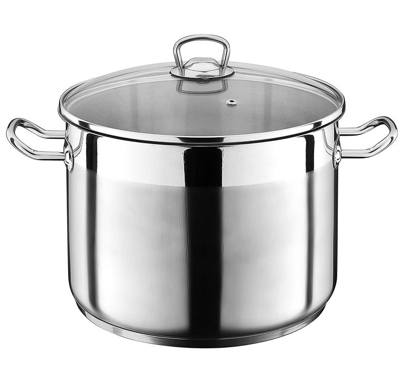 Edelstahl Universaltopf PFANNE mit Glasdeckel Ø26cm 10ltr