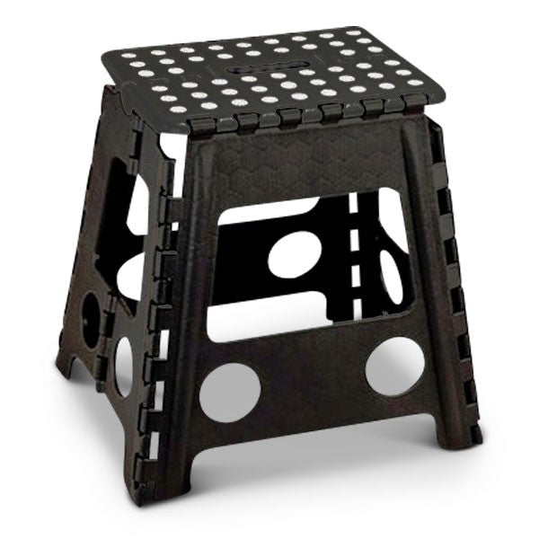 Klappbarer Hocker KLAPPTRITT Klapphocker SCHWARZ -120kg