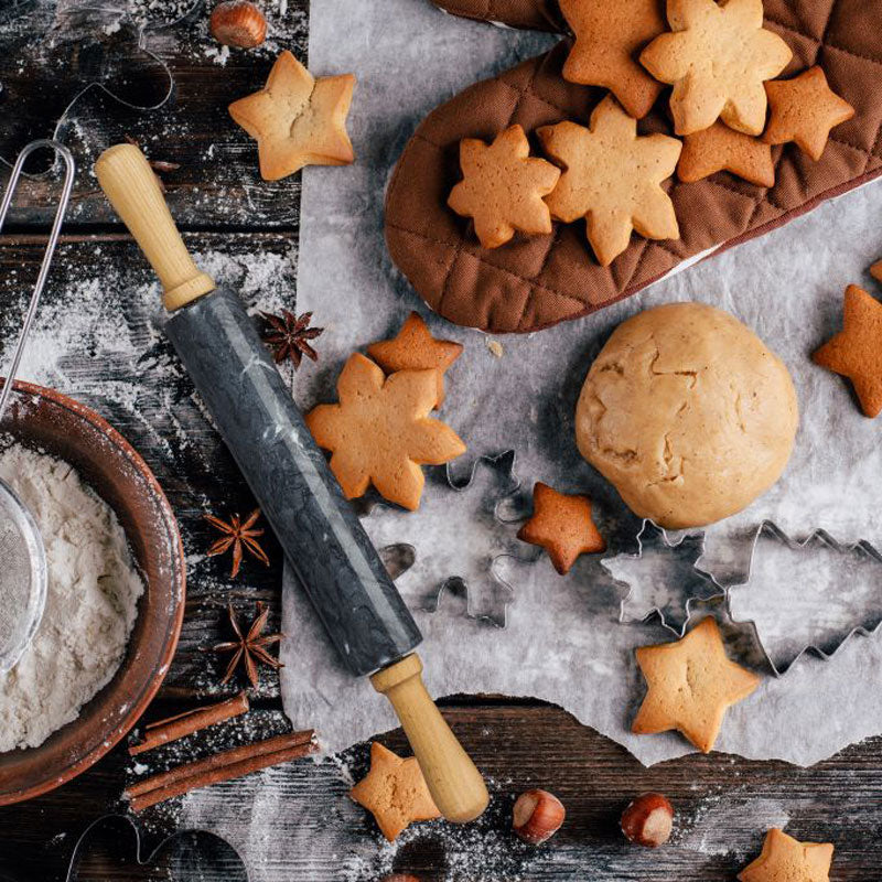 Wallholz TEIGROLLE Nudelholz Marmor Stein SCHWARZ