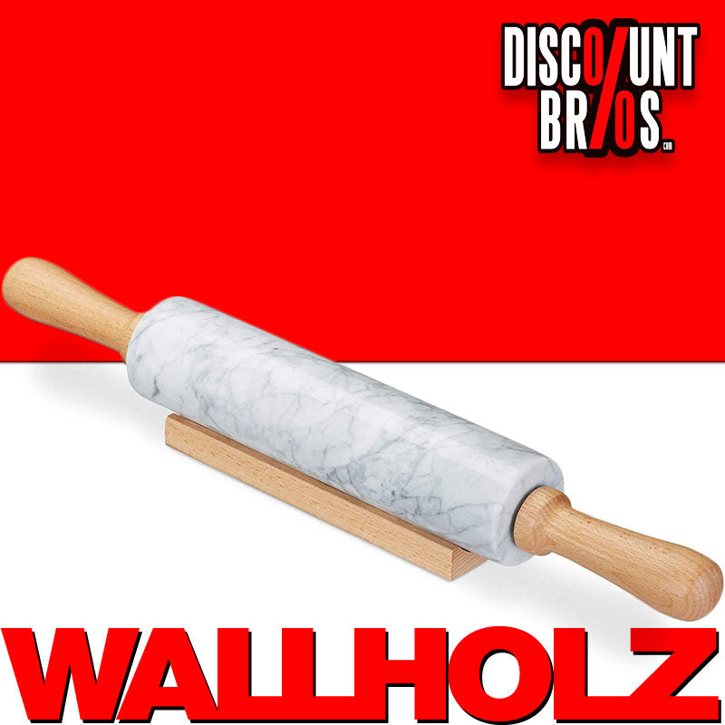Wallholz TEIGROLLE Nudelholz Marmor Stein WEISS