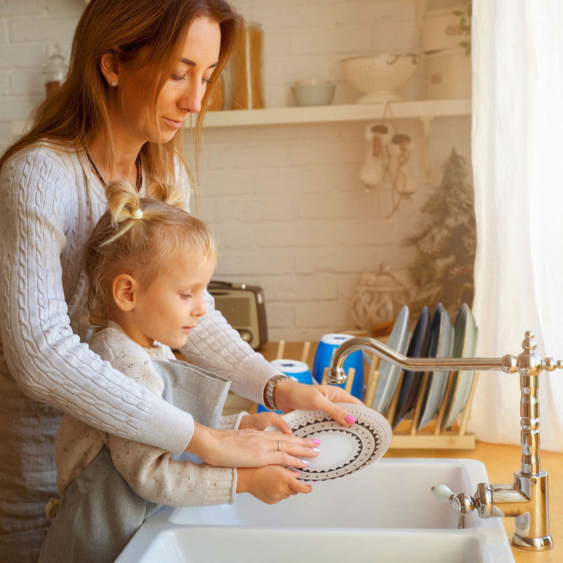 Abtropfgestell GESCHIRR-ABTROPFGITTER aus Bambus Holz SCHRÄG