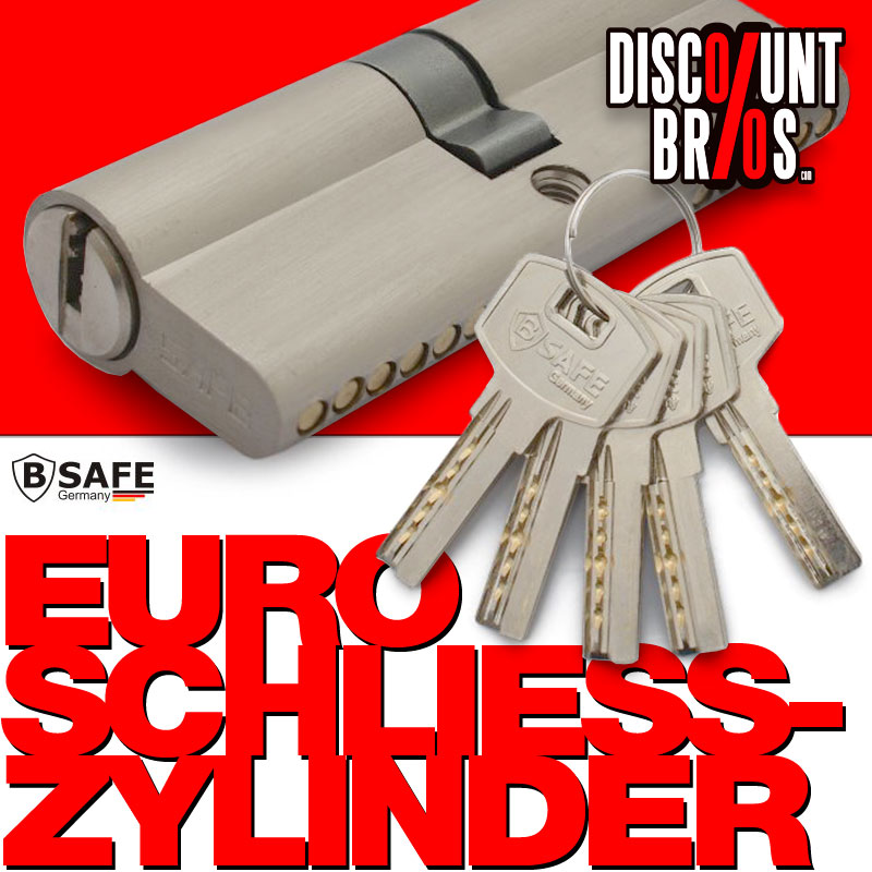 Euro-Profilzylinder Schliesszylinder SCHLOSS Doppelzylinder mit 5 Schlüsseln 80mm 40/40mm