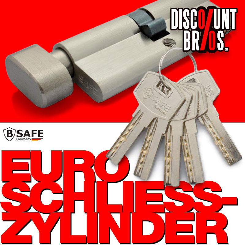 Euro-Profilzylinder Schliesszylinder SCHLOSS mit KNAUF und 5 Schlüsseln 70mm 35/35mm