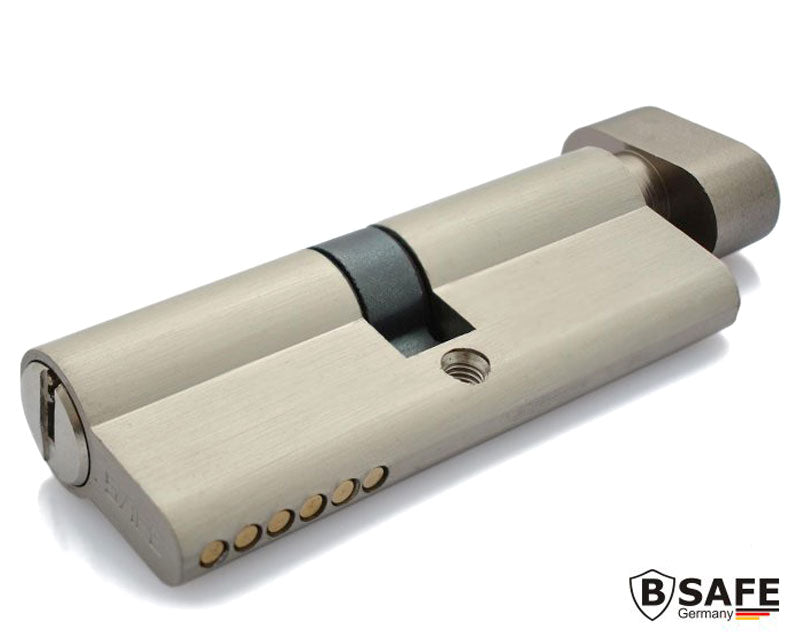 Euro-Profilzylinder Schliesszylinder SCHLOSS mit KNAUF und 5 Schlüsseln 60mm 30/30mm