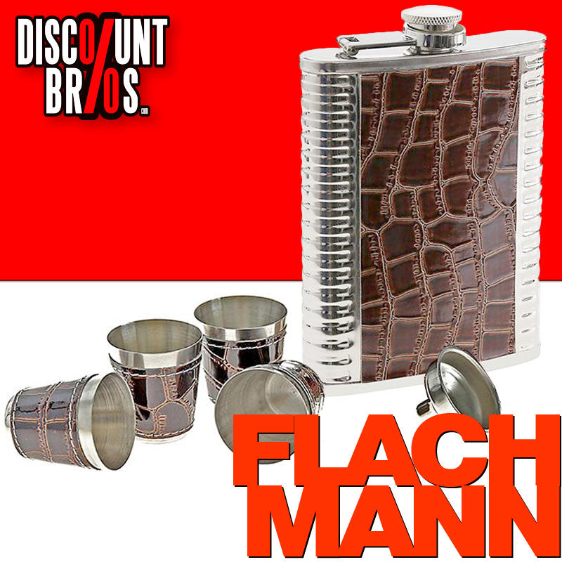 Geschenk-Set FLACHMANN 6-tlg. Chrom KROKODIL