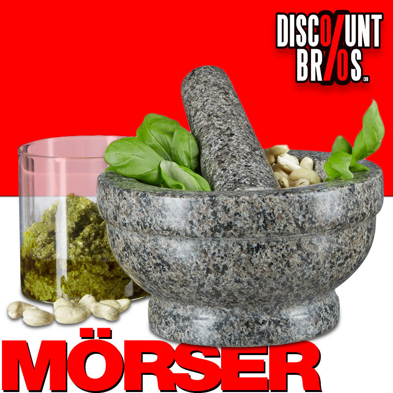 XL MÖRSER mit Stössel aus Granit Stein Ø16,5cm