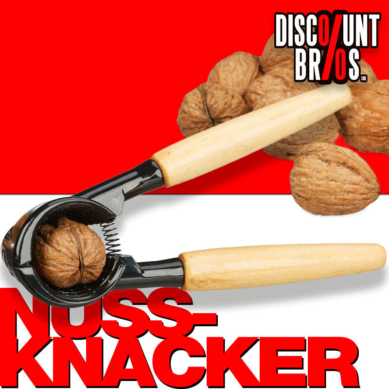 Aluguss NUSSKNACKER und Flaschennöffner mit Holzgriff
