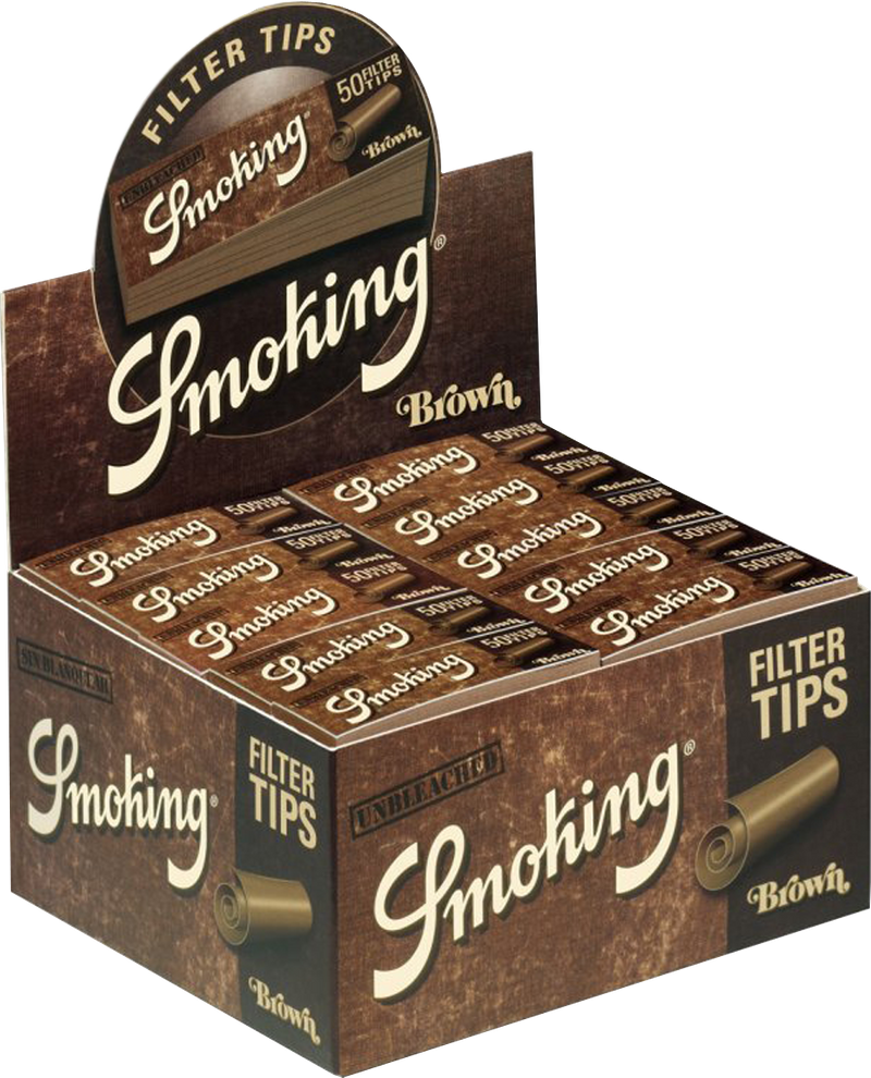 SMOKING BROWN Filter Tips 50 Blatt 20x60mm