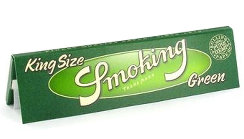 10 Briefchen SMOKING GREEN Grün HANF King Size Hemp Papers 33 Blatt Zigarettenpapier
