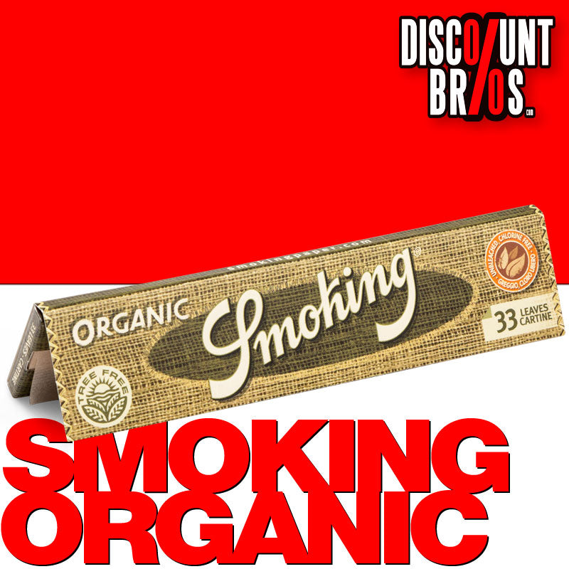 SMOKING ORGANIC Hemp HANF King Size Papers 33 Blatt Zigarettenpapier 110×44mm