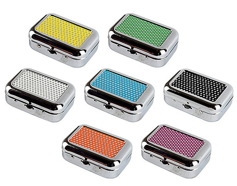 Feldaschenbecher MINI TASCHEN ASCHENBECHER Metall Rechteckig GEPUNKTET