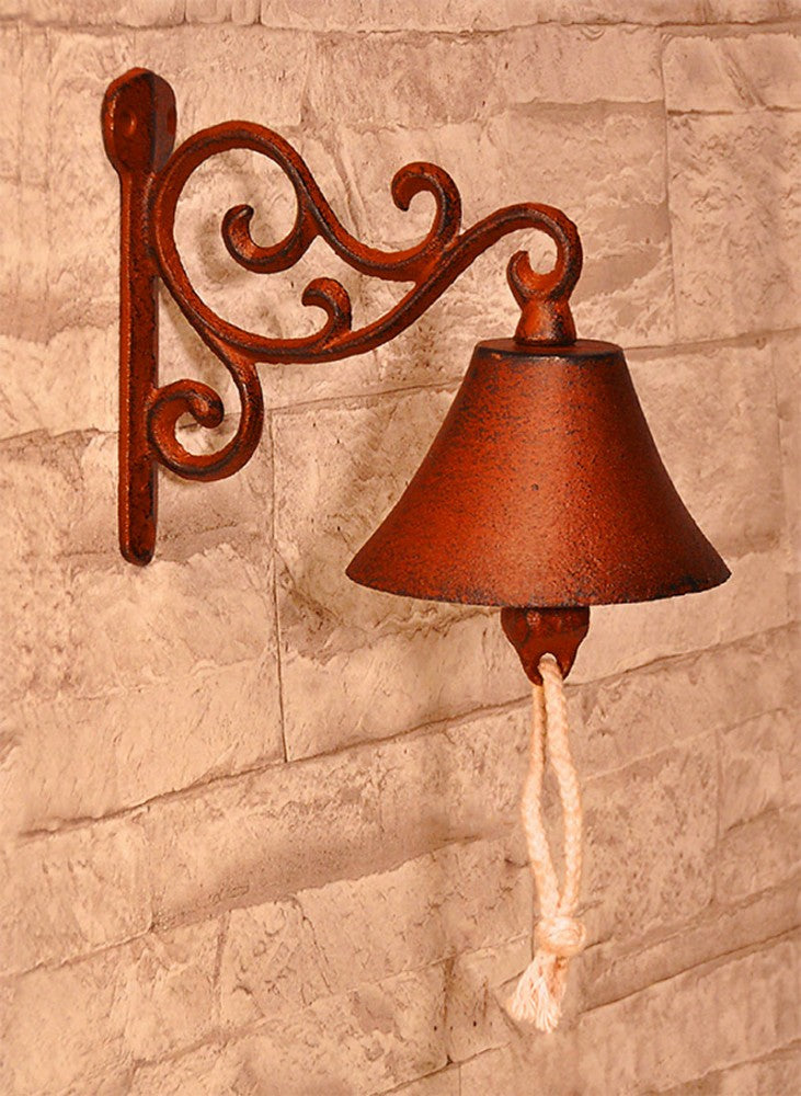 Türglocke GLOCKE mit Wandhalterung aus Gusseisen