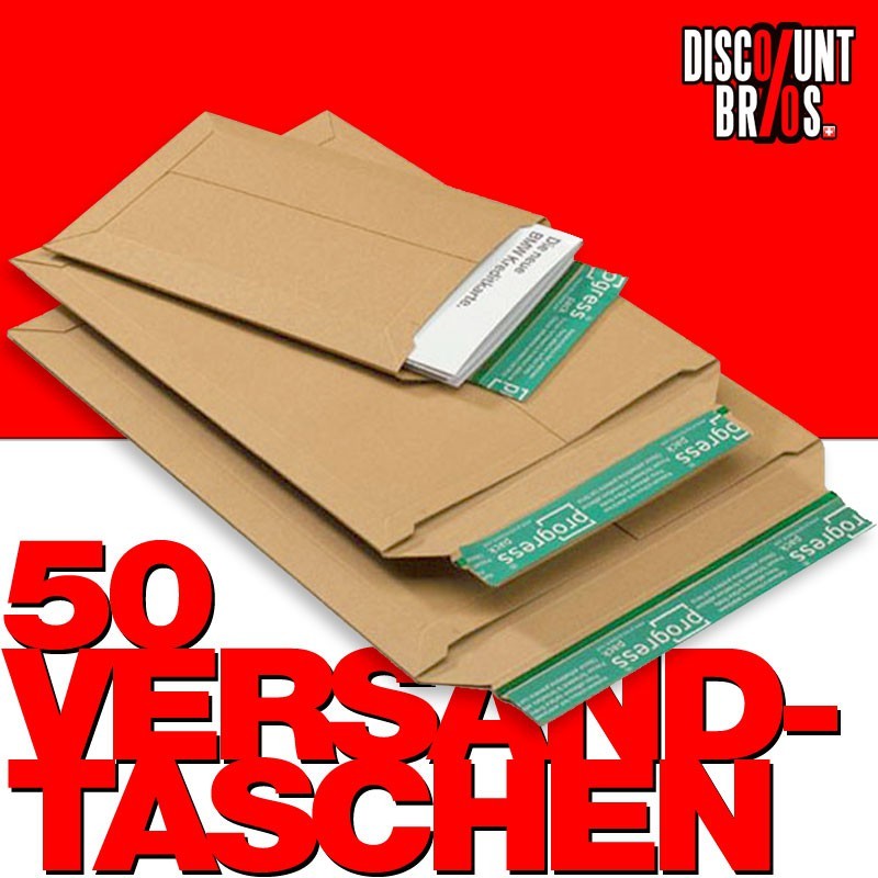 50 Stk. VERSANDTASCHEN aus Karton Vollpappe Braun A5 B5 C5 DIN Lang 25×17,5cm