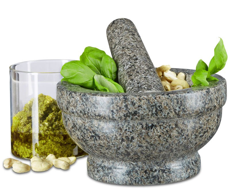 XL MÖRSER mit Stössel aus Granit Stein Ø16,5cm