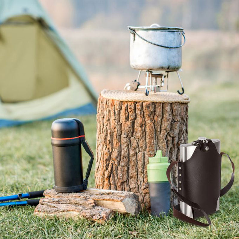 XXL Flachmann aus Edelstahl mit Tasche 1,8 l