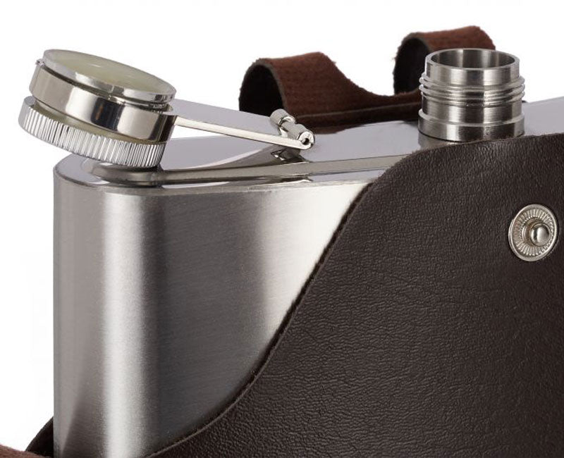 XXL Flachmann aus Edelstahl mit Tasche 1,8 l